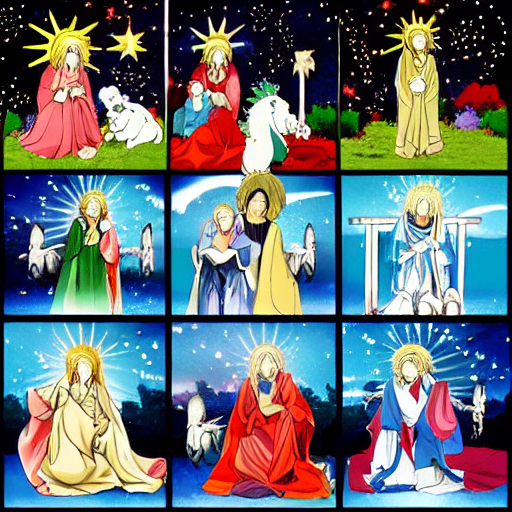 Anime nativity scene