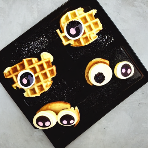 Waffles with eyeballs.