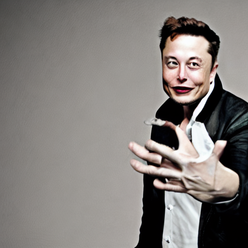 Elon Musk as a vampire.